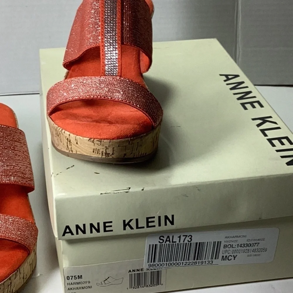 ANNE KLEIN Hardy Elastic Strap Wedge